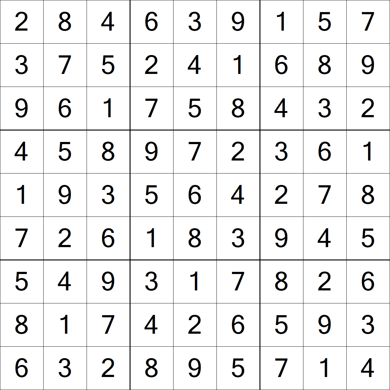 Solution to Hard Sudoku