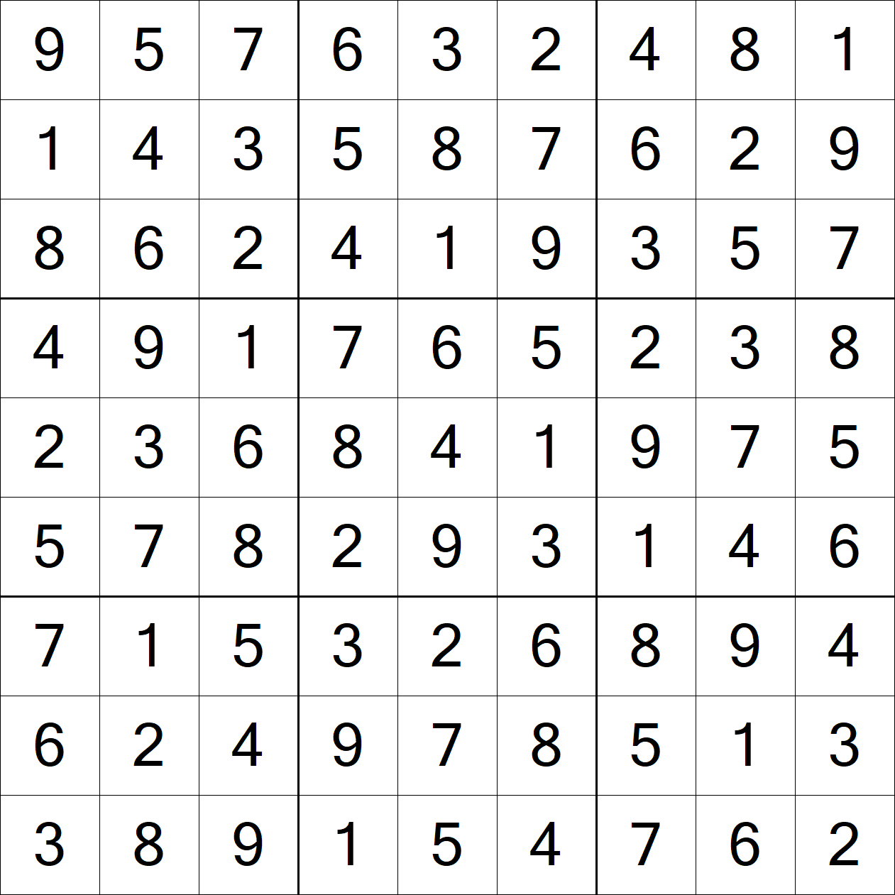 Solution to Hard Sudoku