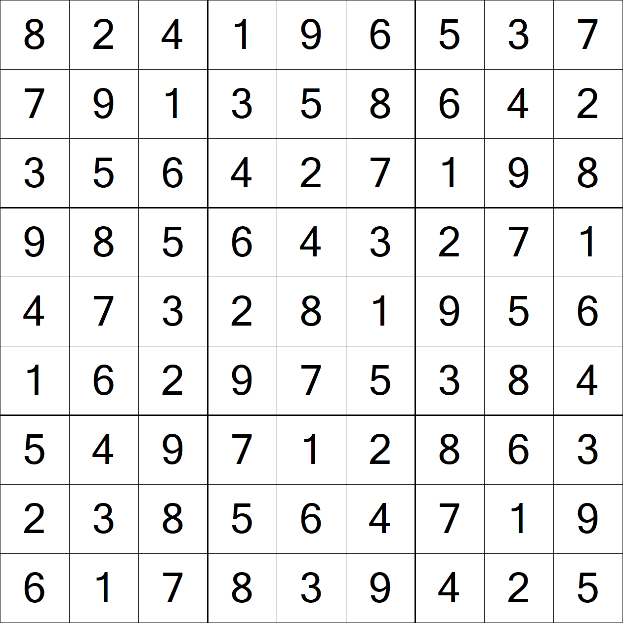 Solution to Very Hard Sudoku