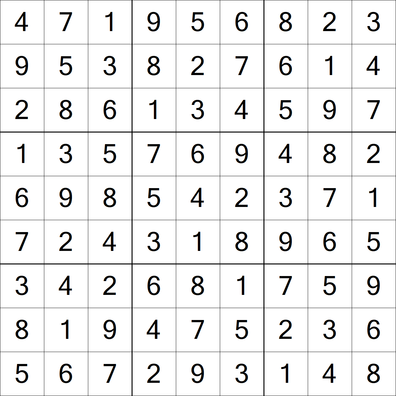 Solution to Hard Sudoku