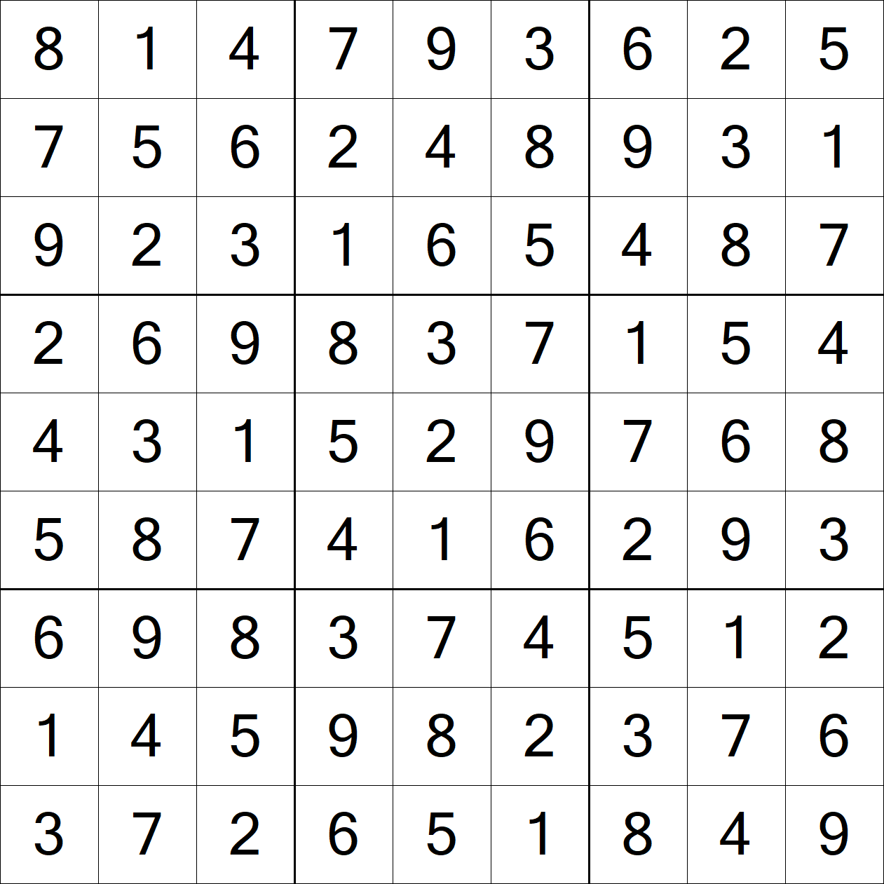 Solution to Very Hard Sudoku