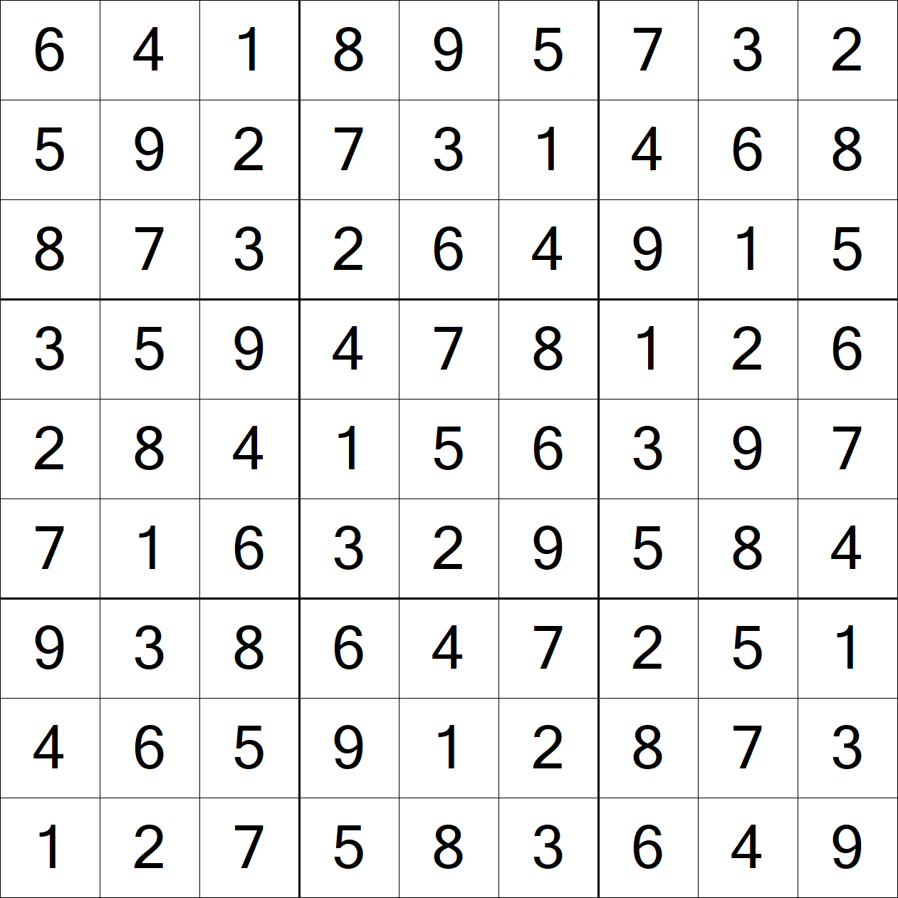 Solution to Hard Sudoku